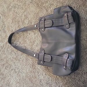 Chocolate brown leather Tignanello handbag